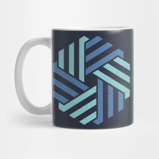 Blue Hexagons Mug